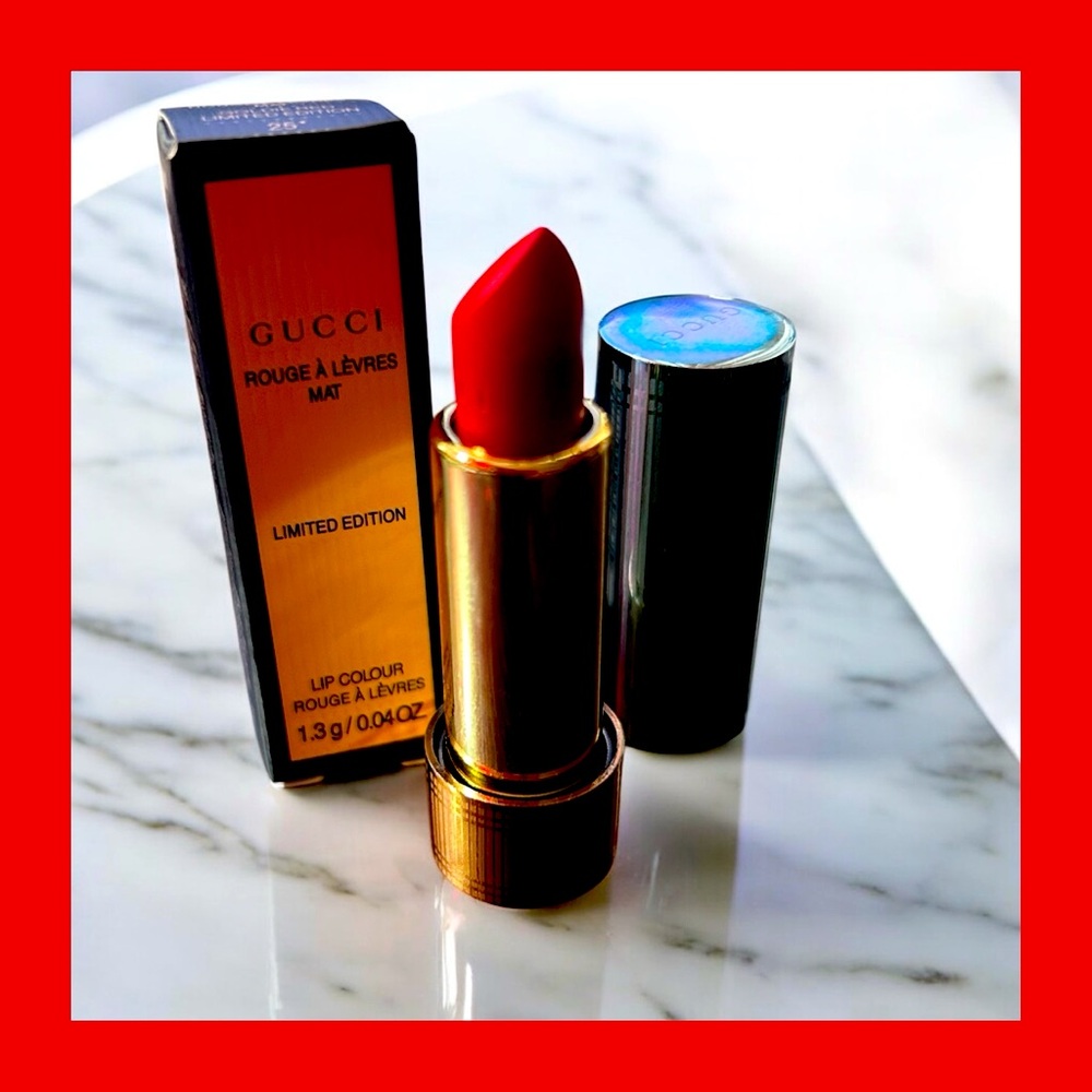 Gucci Limited Edition Lip Colour 
"GOLDIE RED LIMITED EDITION"